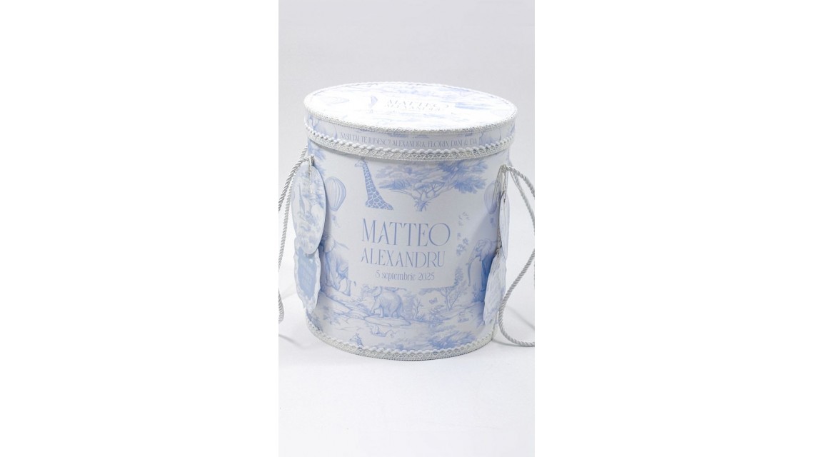 Trusou de botez Jungle Baby Toile de Jouy 9